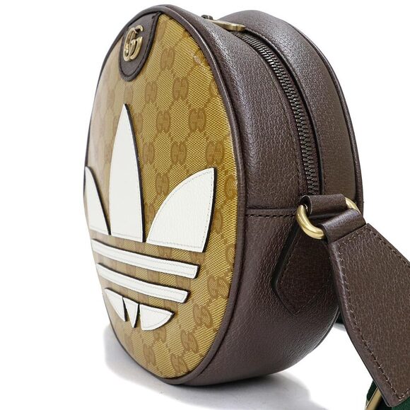 Gucci adidas Ophidia Trefoil Shoulder Bag Crossbody GG Brown Beige - Picture 5 of 9